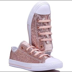 Rose Gold Glitter Chucks